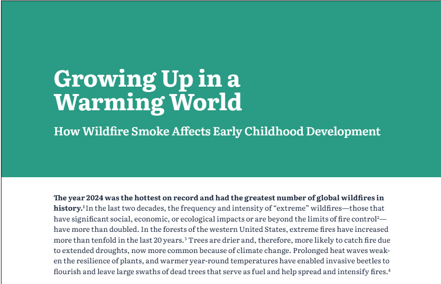 Growing Up in a Warming World: How Wildfire Smoke Affects Early Childhood Development