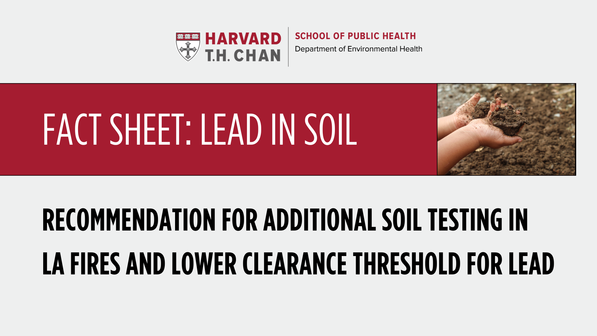 Lead in Soil Fact Sheet
